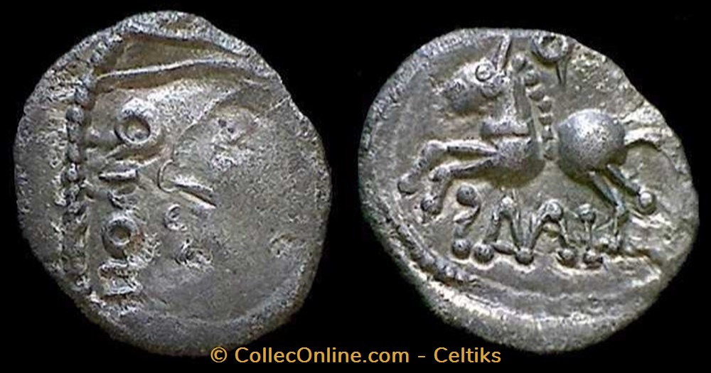 denier Q.DOCI / SAMF - type 7 monnaies antiques celtes denier q doci samf type 7