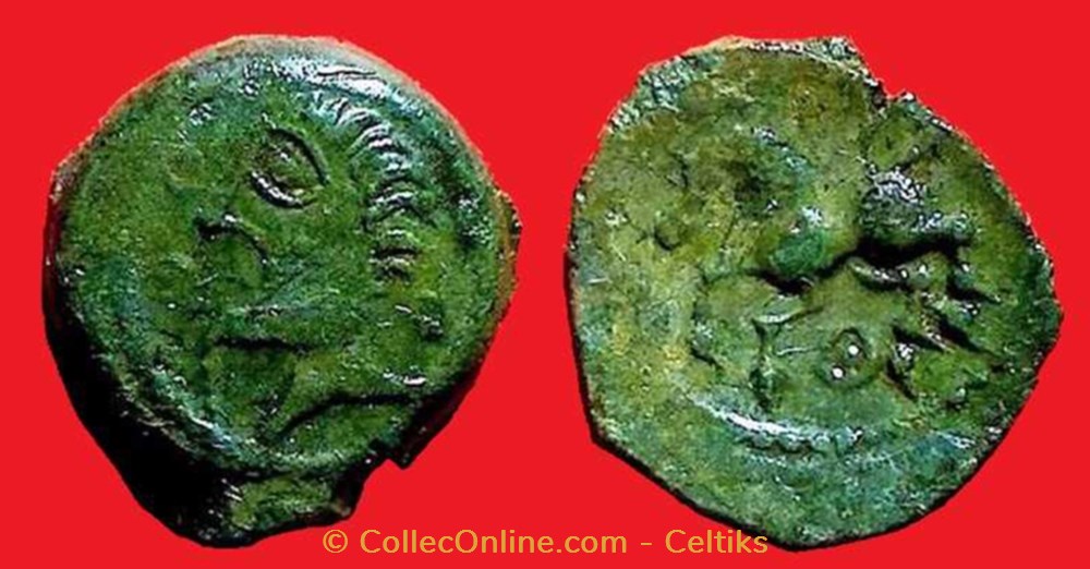 bronze au cheval et à la palme # monnaies antiques celtes bronze au cheval et a la palme