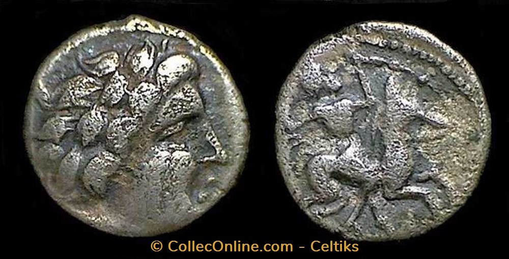 monnaies antiques celtes fraction au cavalier b