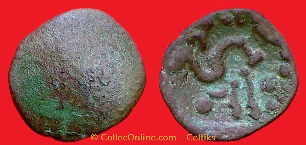 monnaies antiques celtes statere or uniface en bronze