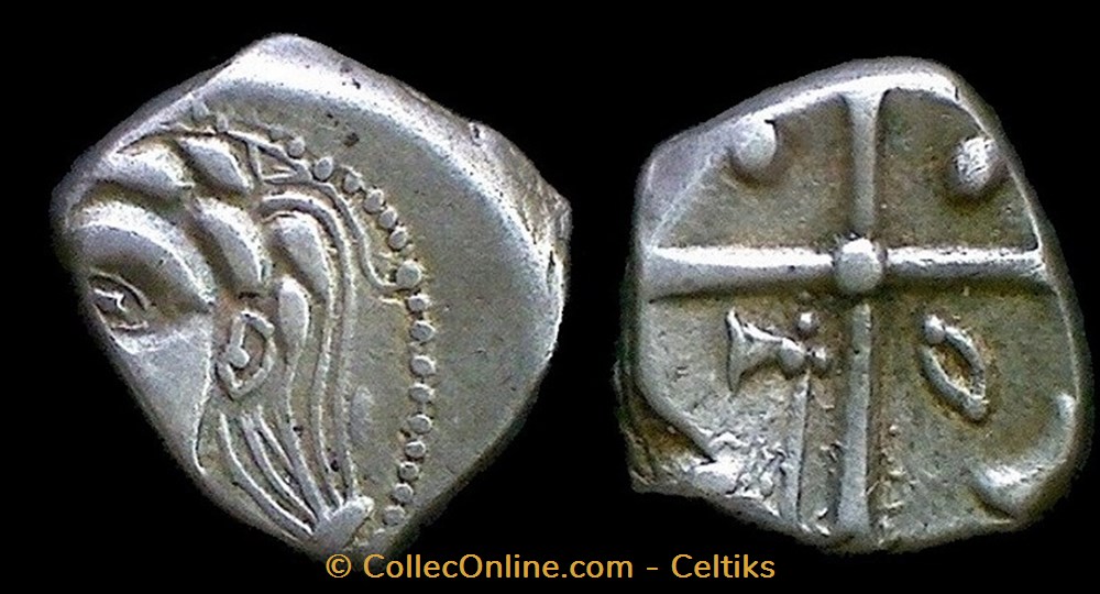 drachme hybride entre cubiste et romanisé monnaies antiques celtes drachme hybride entre cubiste et romanise