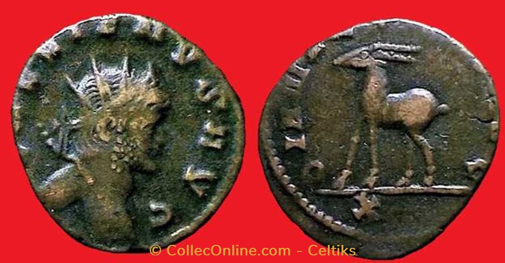 GALLIEN - gazelle à gauche monnaies antiques romaines imperiales et republicaines gallien gazelle a gauche