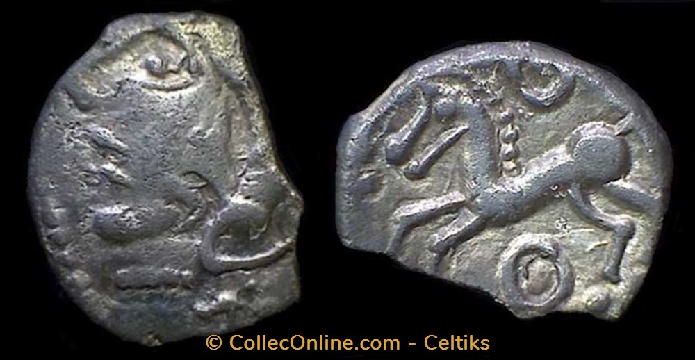 monnaies antiques celtes denier a la tete casquee type 3
