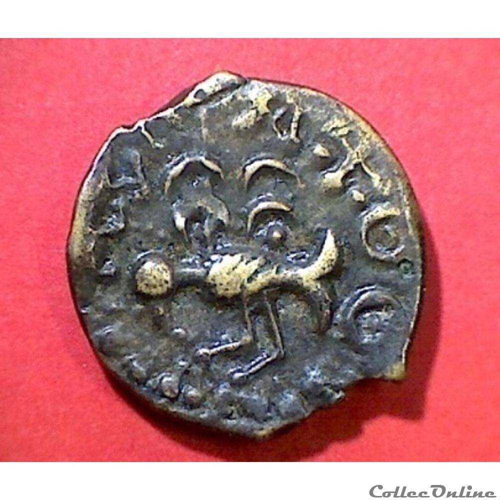 monnaie antique gauloise serie 556 dt 2635 var bronze yllycci a oiseau