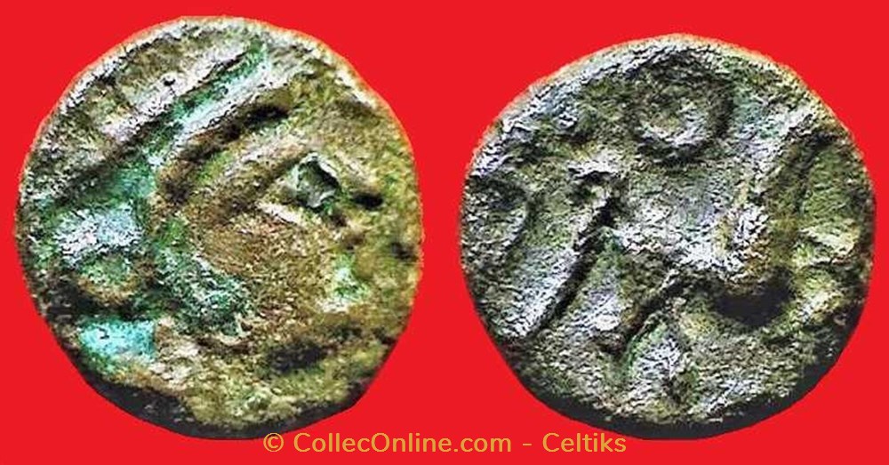 monnaies antiques celtes bronze au cheval