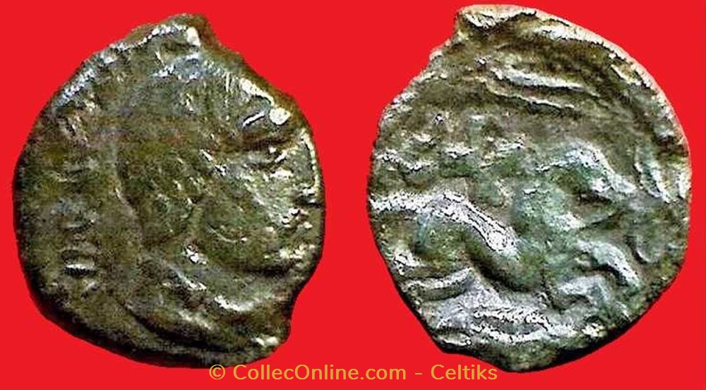 bronze VICICI - EPPVCVNO monnaies antiques a celtes bronze vicici eppvcvno