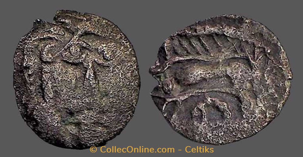 obole du pont de la CHALOIRE - g monnaies antiques celtes obole du pont de la chaloire g