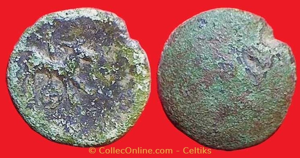 bronze au loup et à la roue monnaies antiques celtes bronze au loup et a la roue