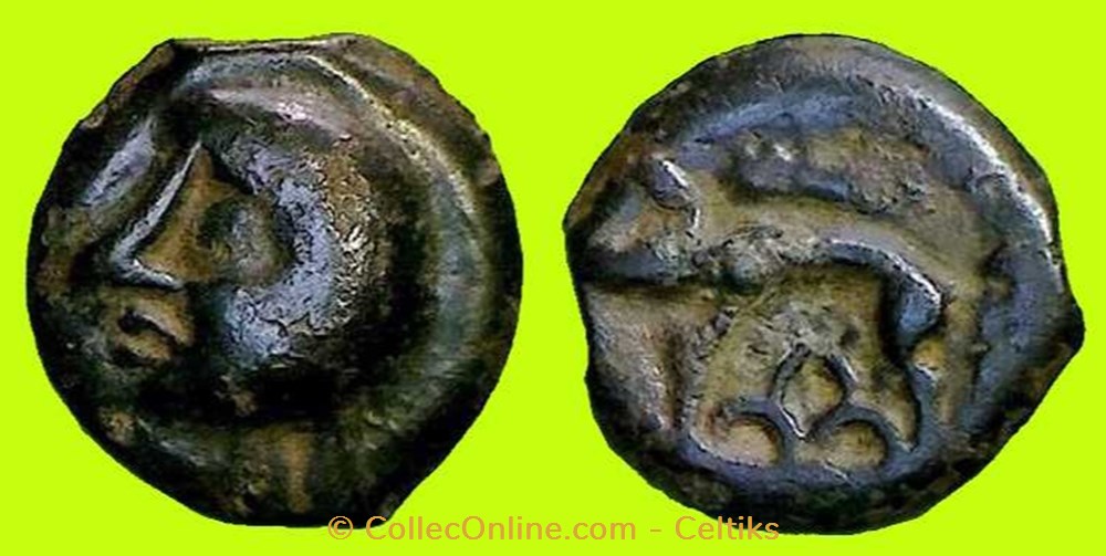 potin à la tête chauve monnaies antiques celtes potin a la tete chauve