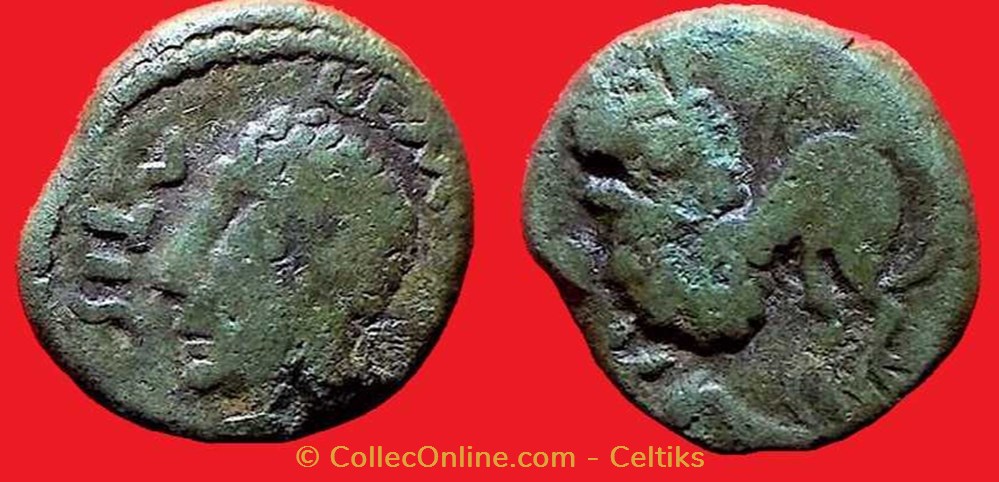 monnaies antiques celtes bronze atisios remos classe 2