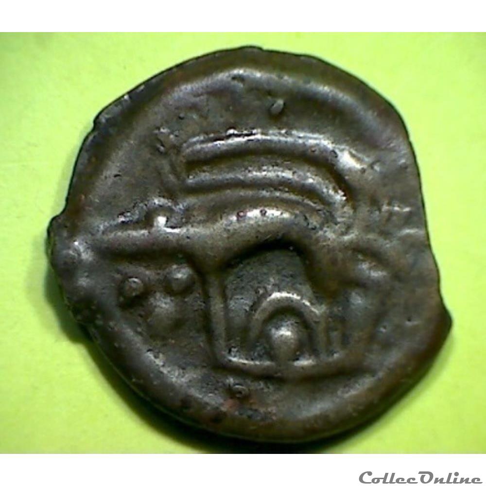 série 968 DT S 326 A var - potin à la tête janiforme monnaie antique gauloise serie 968 dt s 326 a var potin a la tete janiforme