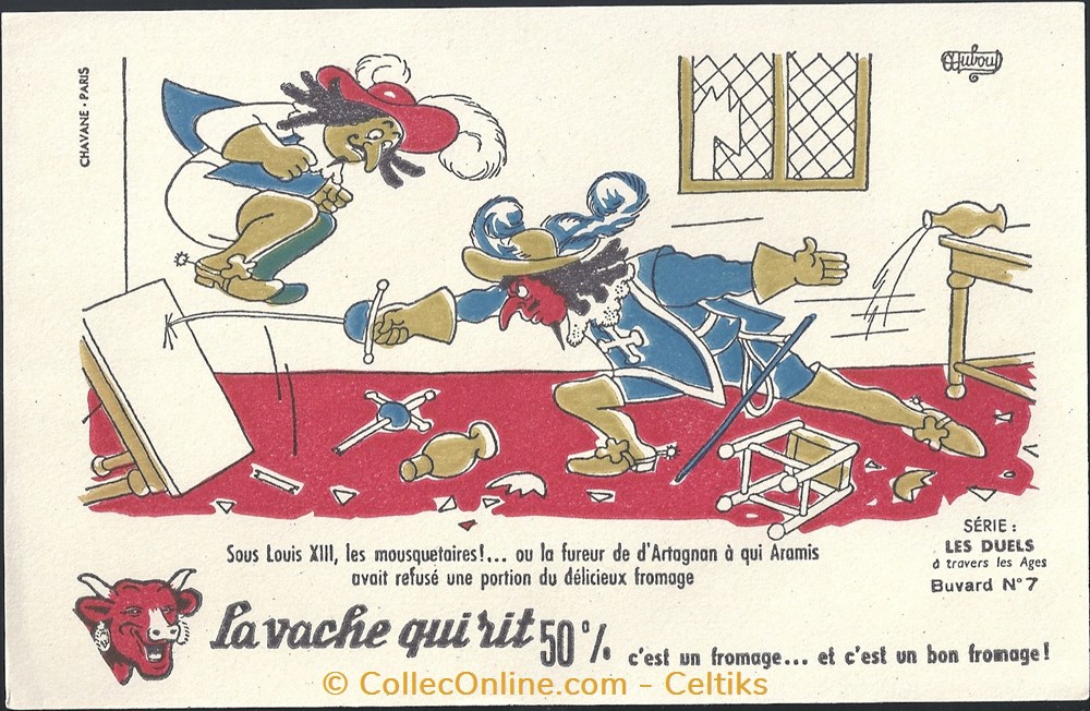 DUBOUT - duel 5 objets publicitaires buvards dubout duel