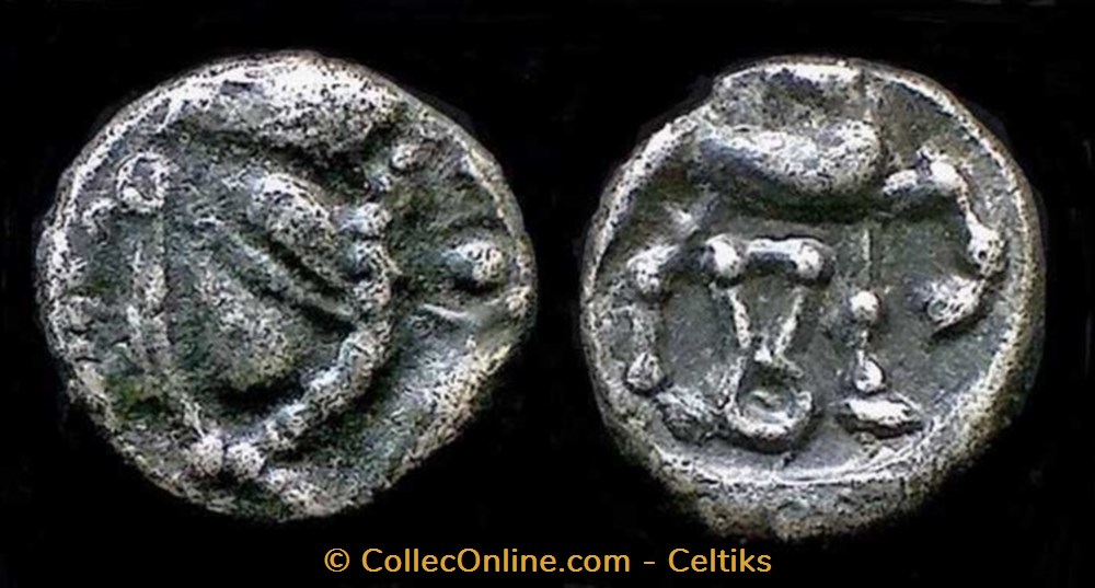 obole au cheval et à la lyre monnaies antiques celtes obole au cheval et a la lyre