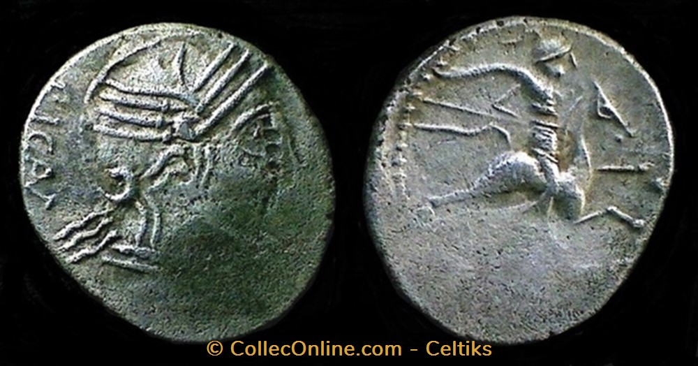 monnaies antiques celtes denier au cavalier rigant ebvro
