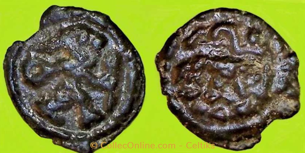 potin au guerrier courant # monnaies antiques celtes potin au guerrier courant
