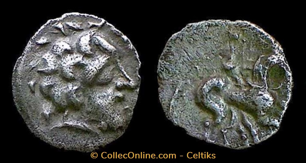 monnaies antiques celtes fraction au cavalier e