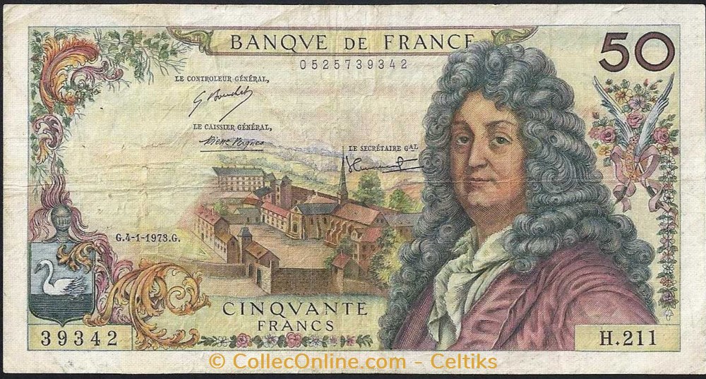 50 francs ( RACINE ) - type 1962 billets europe france 50 francs racine type 1962