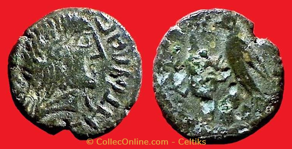 monnaies antiques celtes bronze ecritvrix a aigle et au lezard cl 2