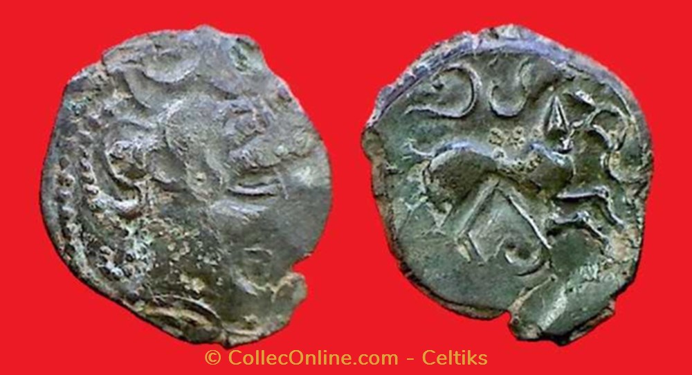 bronze au cheval androcéphale monnaies antiques celtes bronze au cheval androcephale