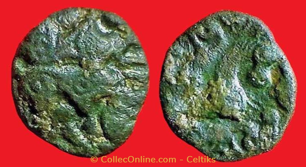 bronze aux boeufs adossés monnaies antiques celtes bronze aux boeufs adosses