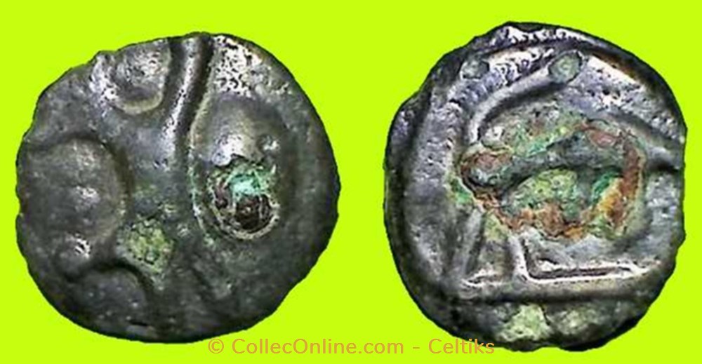 potin au taureau chargeant monnaies antiques celtes potin au taureau chargeant