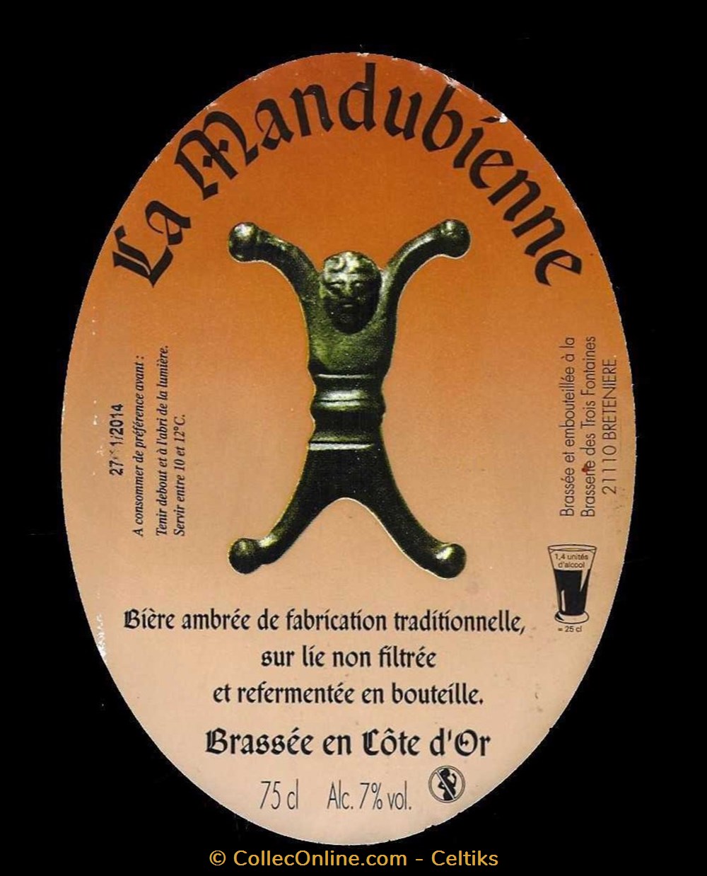 bière - la MANDUBIENNE art de table argenterie bistrot alimentation etiquettes biere la mandubienne