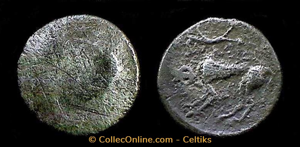 monnaies antiques celtes fraction au loup