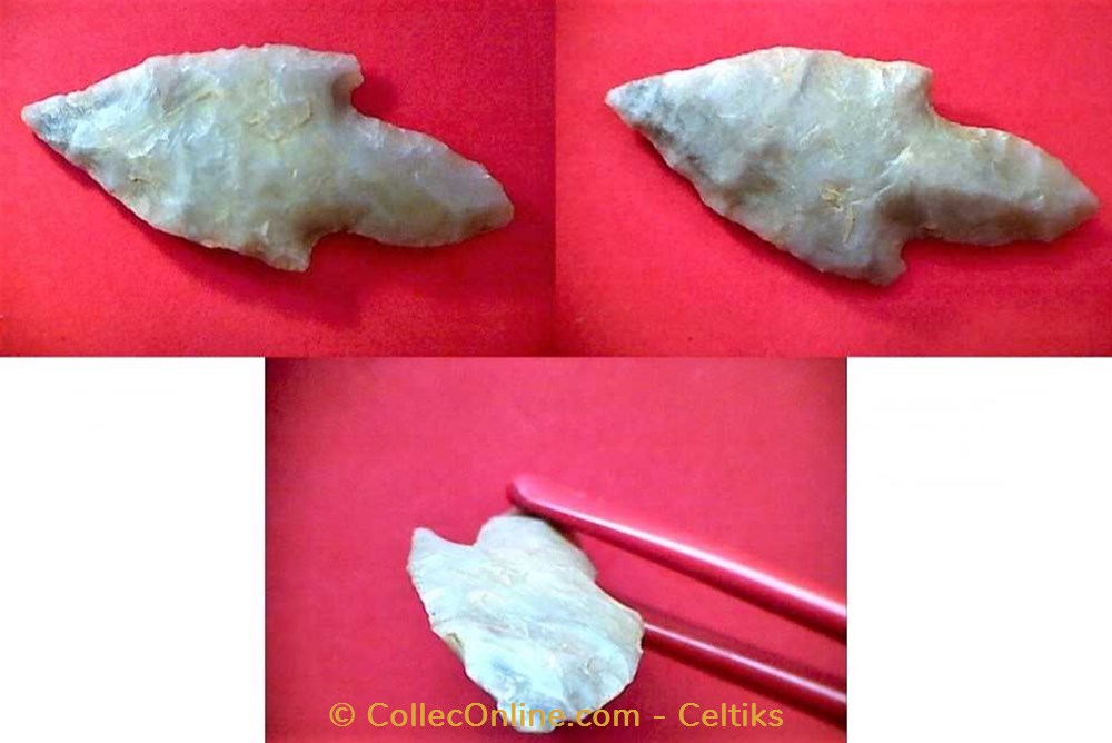 art antiquites archeologie europe pointe de fleche silex c