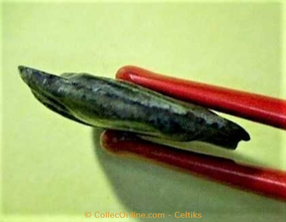 moule décalé - potin à la tête d'indien monnaie antique av jc ap gauloise moule decale potin a la tete indien