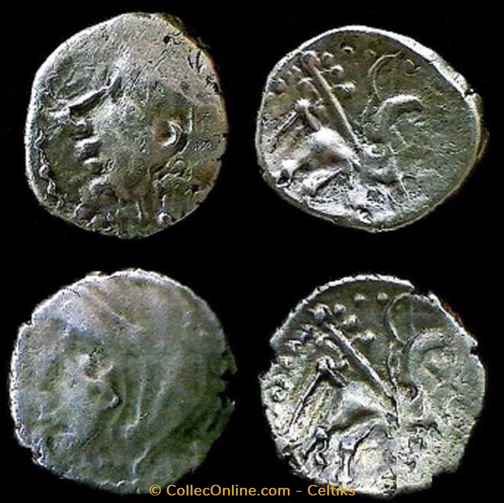 denier au rameau cheval à droite monnaies antiques celtes denier au rameau cheval a droite