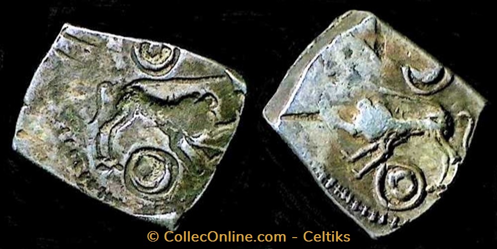 ajout de métal - RUTENES drachme au cheval et au bouclier monnaie antique av jc ap gauloise ajout de metal rutenes drachme au cheval et au bouclier