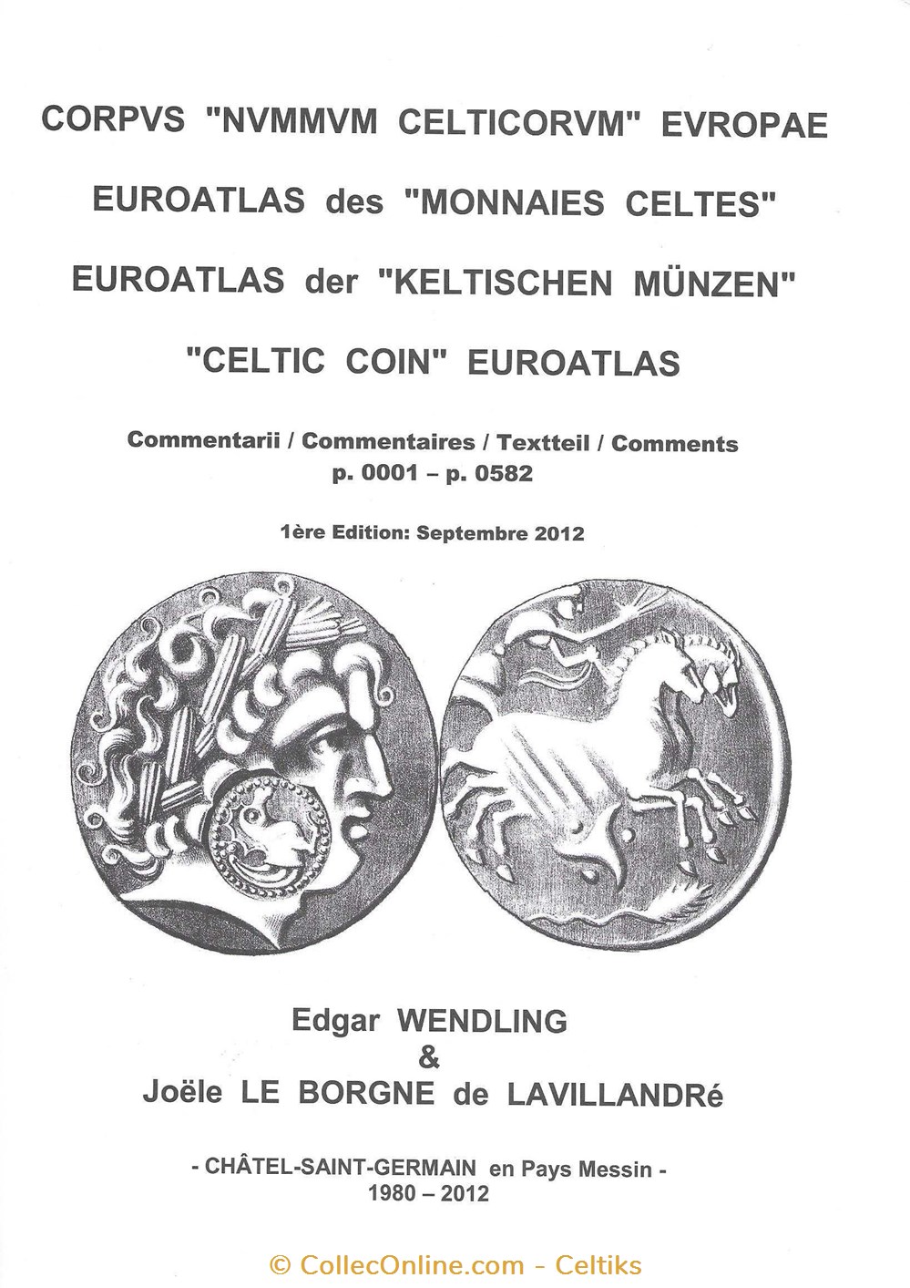 EUROATLAS des " monnaies celtes " - volumes 4 et 6 - B livres bd revues euroatlas des monnaies celtes volumes 4 et 6 b