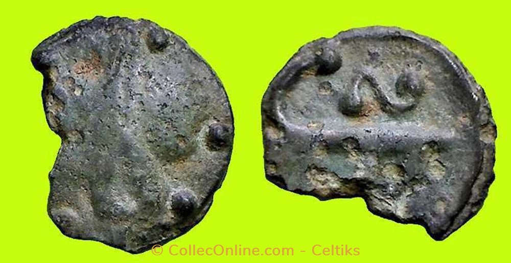 potin au taureau chargeant et à l'esse monnaies antiques celtes potin au taureau chargeant et a esse