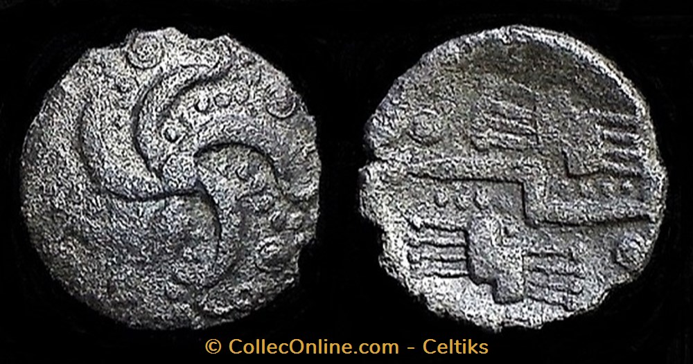 quart de statère type à l'étoile monnaies antiques celtes quart de statere type a etoile