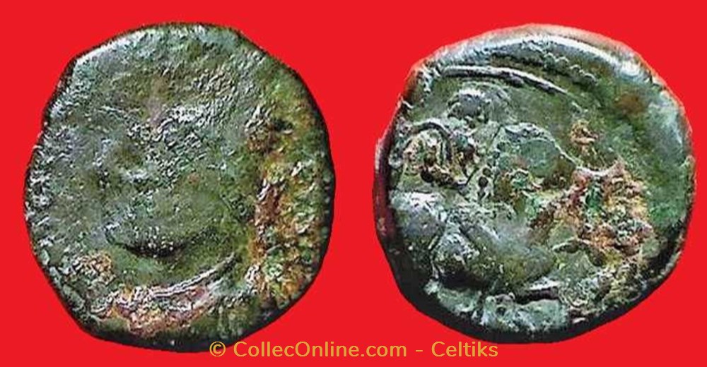 ATREBATES - bronze ANDOBRV / CARMANOS monnaies antiques celtes atrebates bronze andobrv carmanos