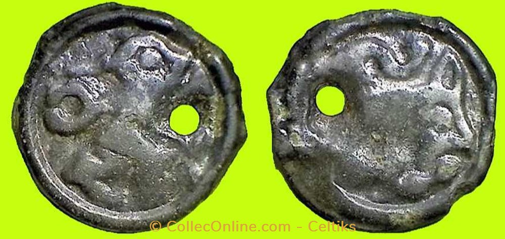 potin au guerrier courant monnaies antiques celtes potin au guerrier courant