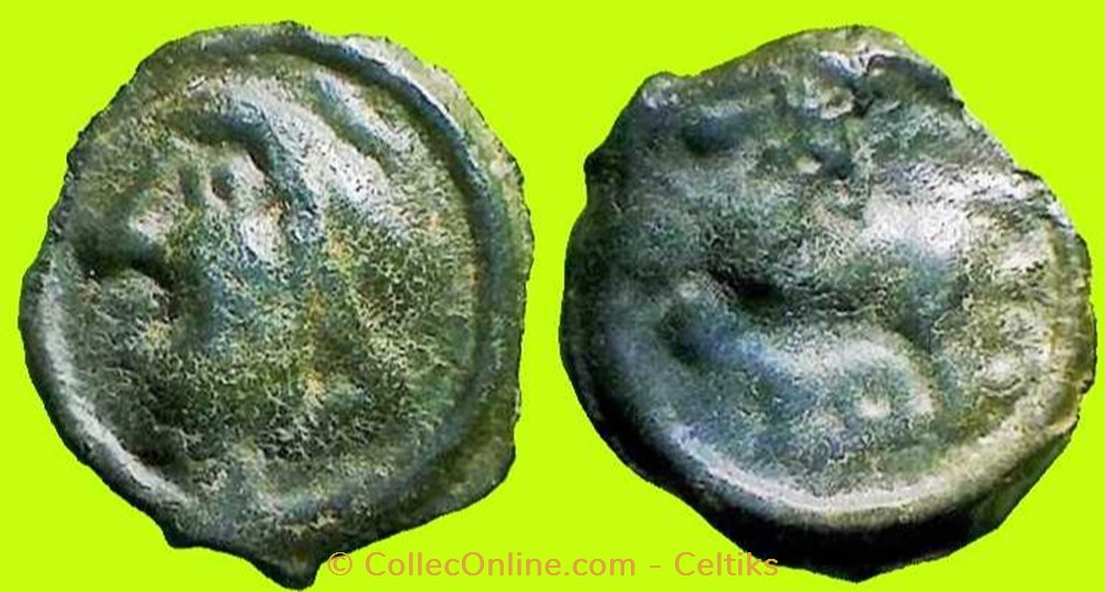 potin tête au bonnet et au delta monnaies antiques celtes potin tete au bonnet et au delta