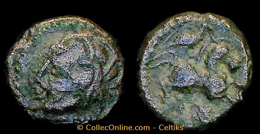 monnaies antiques celtes hemi drachme a la grue sur la croupe du cheval