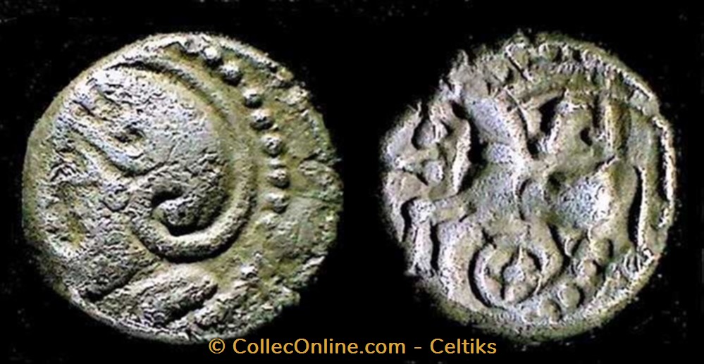 incus - denier KALETEDOY monnaie antique av jc ap gauloise incus denier kaletedoy