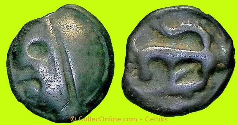 potin tête casquée et au bandeau lisse monnaies antiques celtes potin tete casquee et au bandeau lisse