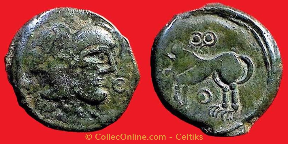 bronze à la tête janiforme b monnaies antiques celtes bronze a la tete janiforme b