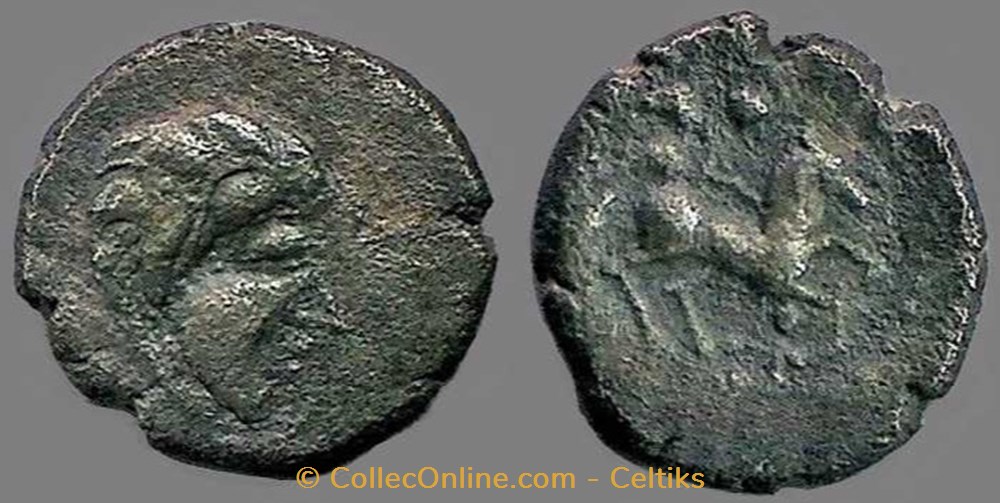 drachme à la tête à droite et à la croisette monnaies antiques celtes drachme a la tete a droite et a la croisette