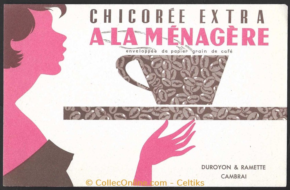 buvard - chicorée A LA MENAGERE objets publicitaires buvards buvard chicoree a la menagere