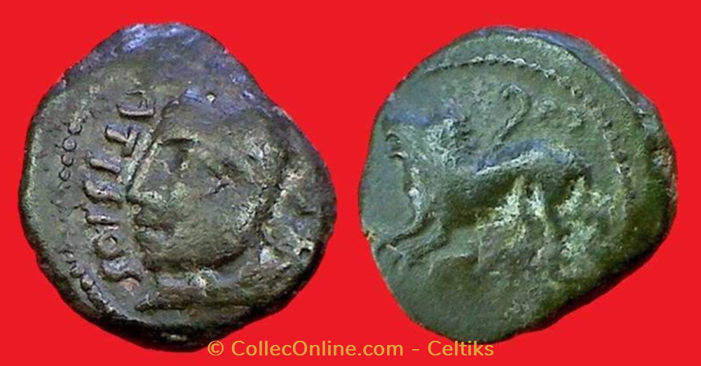bronze ATISIOS / REMOS - classe 3 monnaies antiques celtes bronze atisios remos classe 3