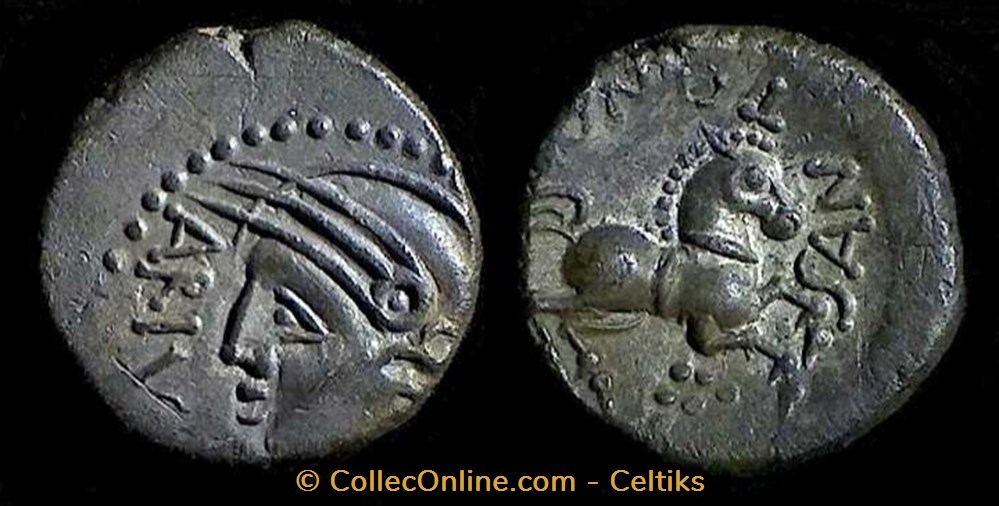 denier ARIVOS / SANTONOS monnaies antiques celtes denier arivos santonos