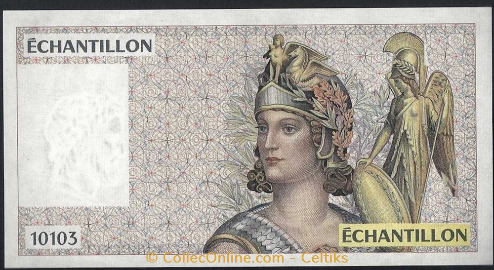 échantillon 100 francs ATHENA billets europe france echantillon 100 francs athena