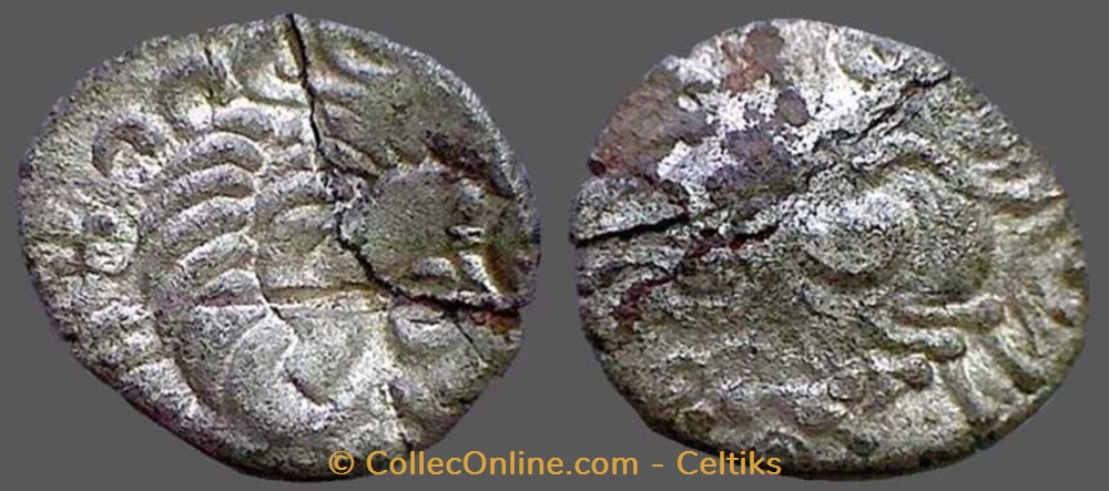 quart de statère de billon - classe 3 monnaies antiques celtes quart de statere de billon classe 3