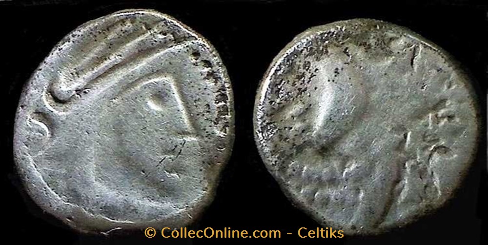 incus - denier KALETEDOY monnaie antique av jc ap gauloise incus denier kaletedoy