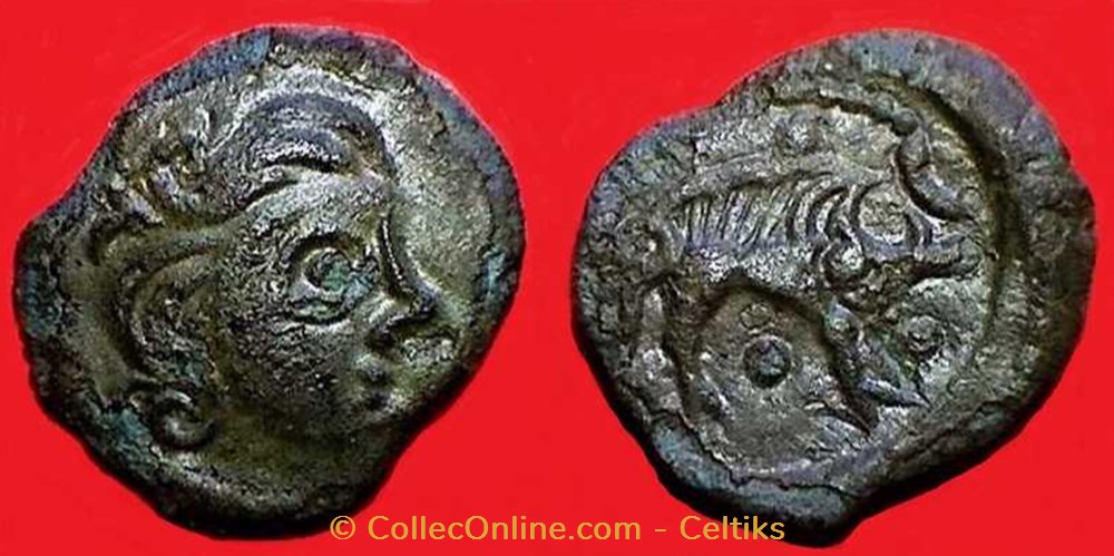 bronze au sanglier monnaies antiques celtes bronze au sanglier