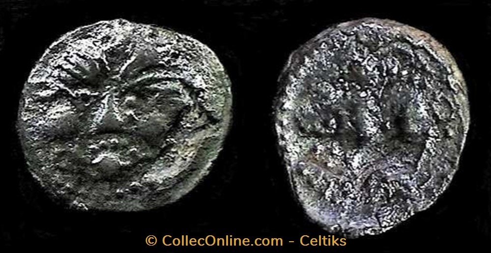 obole du pont de la CHALOIRE - c monnaies antiques celtes obole du pont de la chaloire c